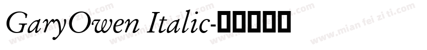 GaryOwen Italic字体转换